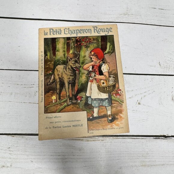 Vintage Le Petit Chaperon Rouge Nestlé Booklet - Little Red Riding Hood - RARE - Picture 2 of 6